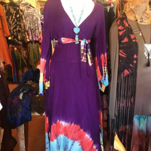 Funky Hippy Chic Boutique Signature Tie Dye Wrap Dress