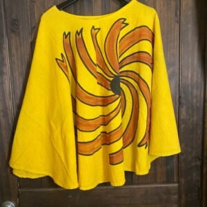 Hand Painted Gauze Poncho Top
