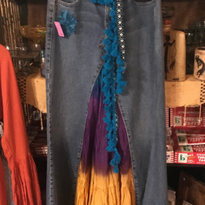 Jean Skirt Purple/gold