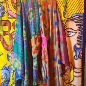Long Silk poncho