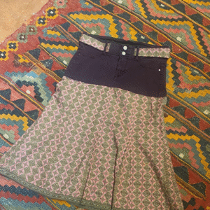 Mid length Custom jean skirt