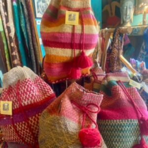 Peruvian bucket backpack bag
