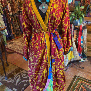 Red/gold Silk reversible duster