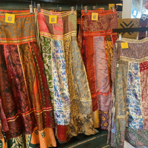 Silk wrap skirt