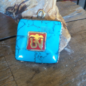 Turquoise OM pendant