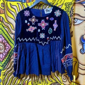 Emboidered Velvet top