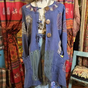 Navy FHCB Gauze painted jacket