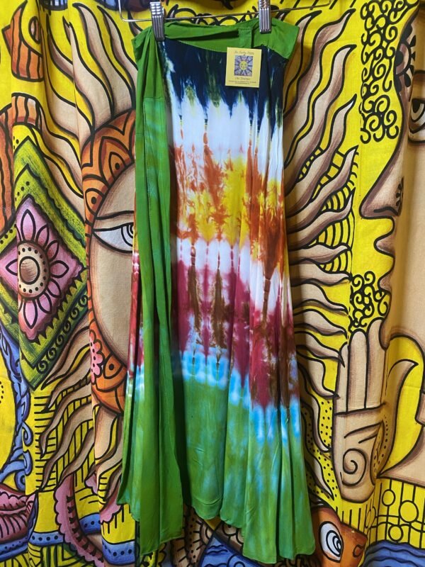 Tye dye wrap skirt