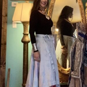 Reversible wrap skirt