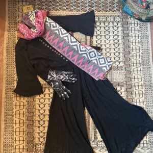 Palazzo pant set black