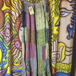 Patch thick stitch skirt