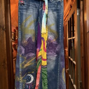 Groovy tye dye jean skirt