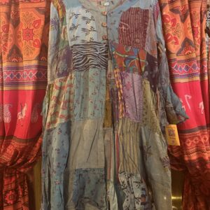 Blue Mid length duster sm/med