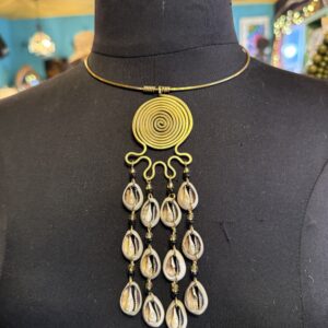 Cowrie shell choker