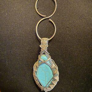 Turquoise artisan wire wrap necklace
