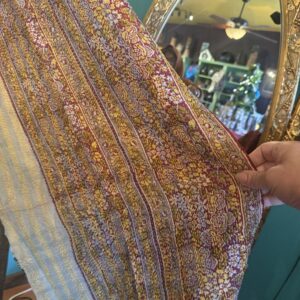 Silk Kantha Scarf earthy