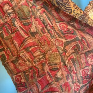 Silk Kantha Scarf art deco