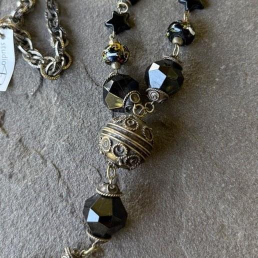 Vintage Indian Silver Onyx