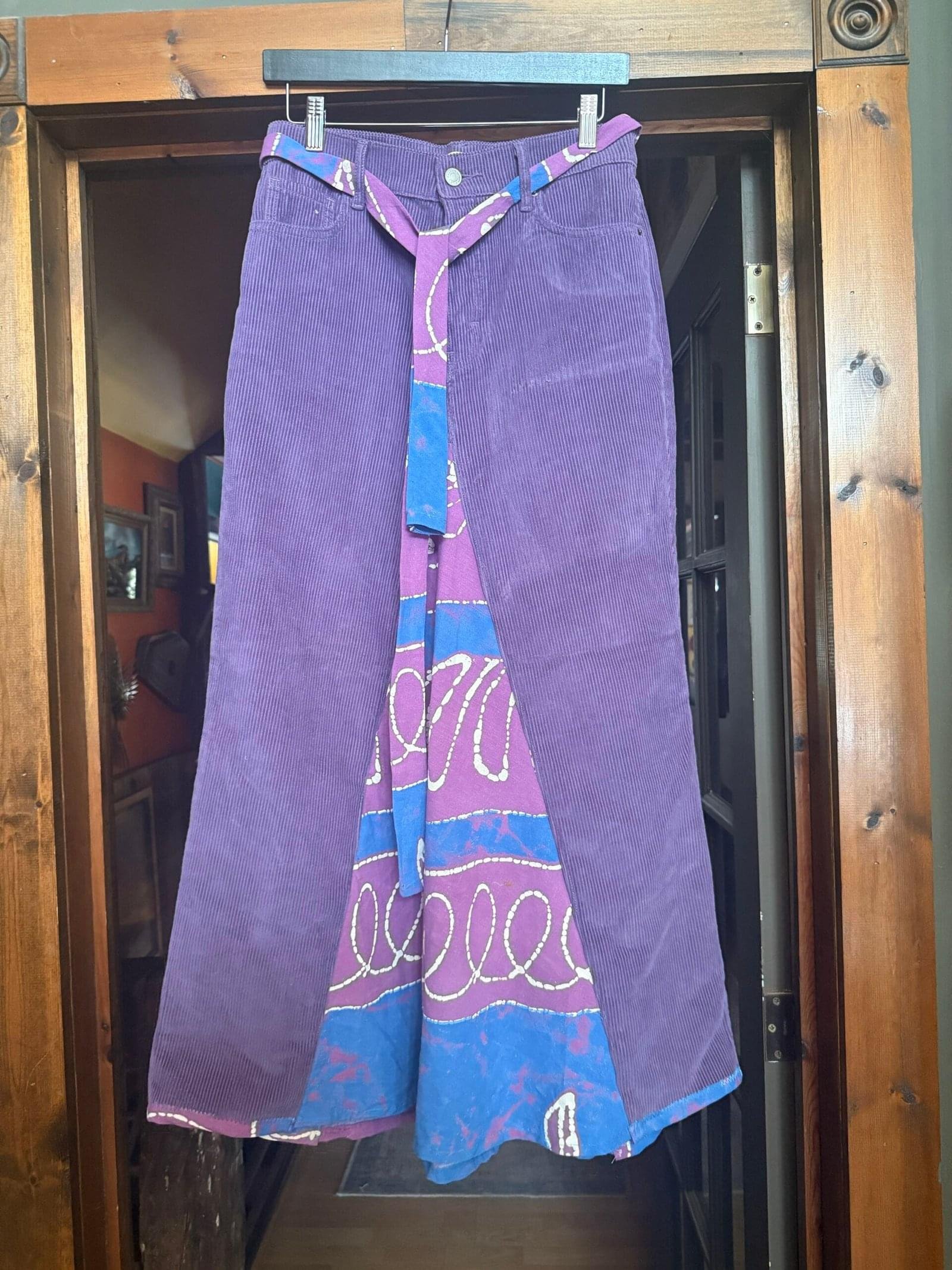 Purple Corduroy Jean skirt