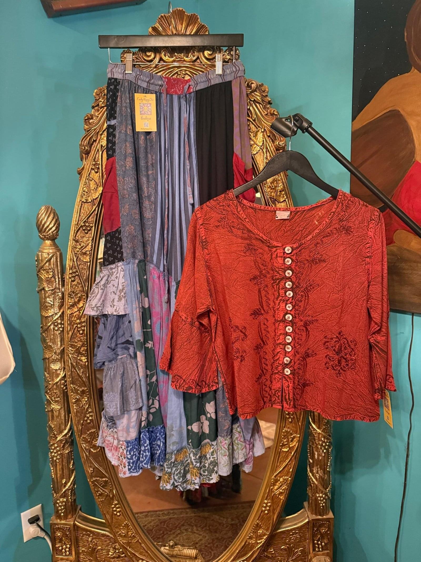 Purple Mid length button down top - Image 2